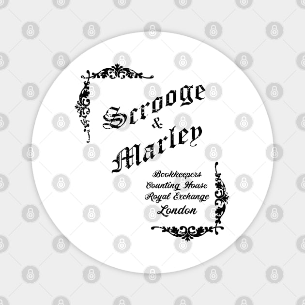 A Christmas Carol | Scrooge & Marley Magnet by Rivenfalls